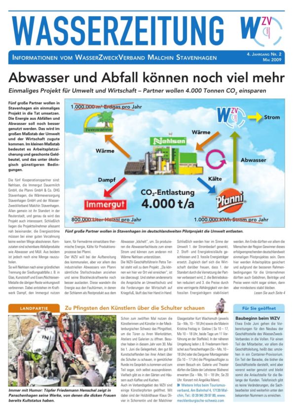 Wasserzeitung 02/2009 » WasserZweckVerband­ Malchin Stavenhagen