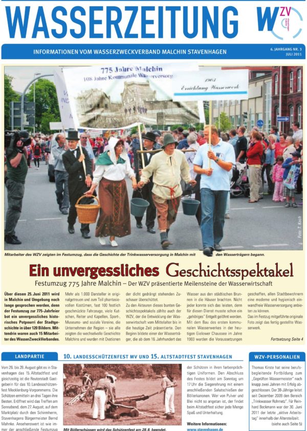 Wasserzeitung 03/2001 » WasserZweckVerband­ Malchin Stavenhagen