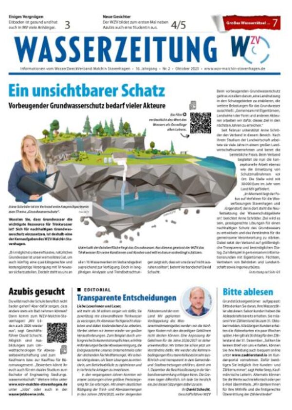 Wasserzeitung 10/2025 » WasserZweckVerband­ Malchin Stavenhagen